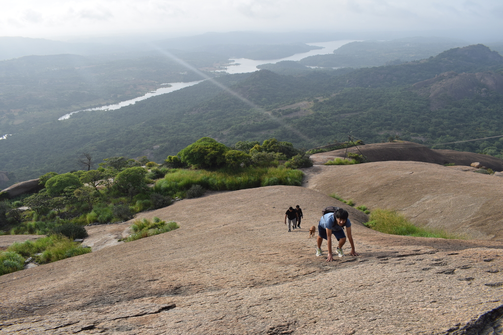 Difficult Trek on Steps at Savandurga